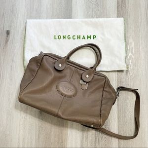 LONGCHAMP Top Handle Leather Tote - camel